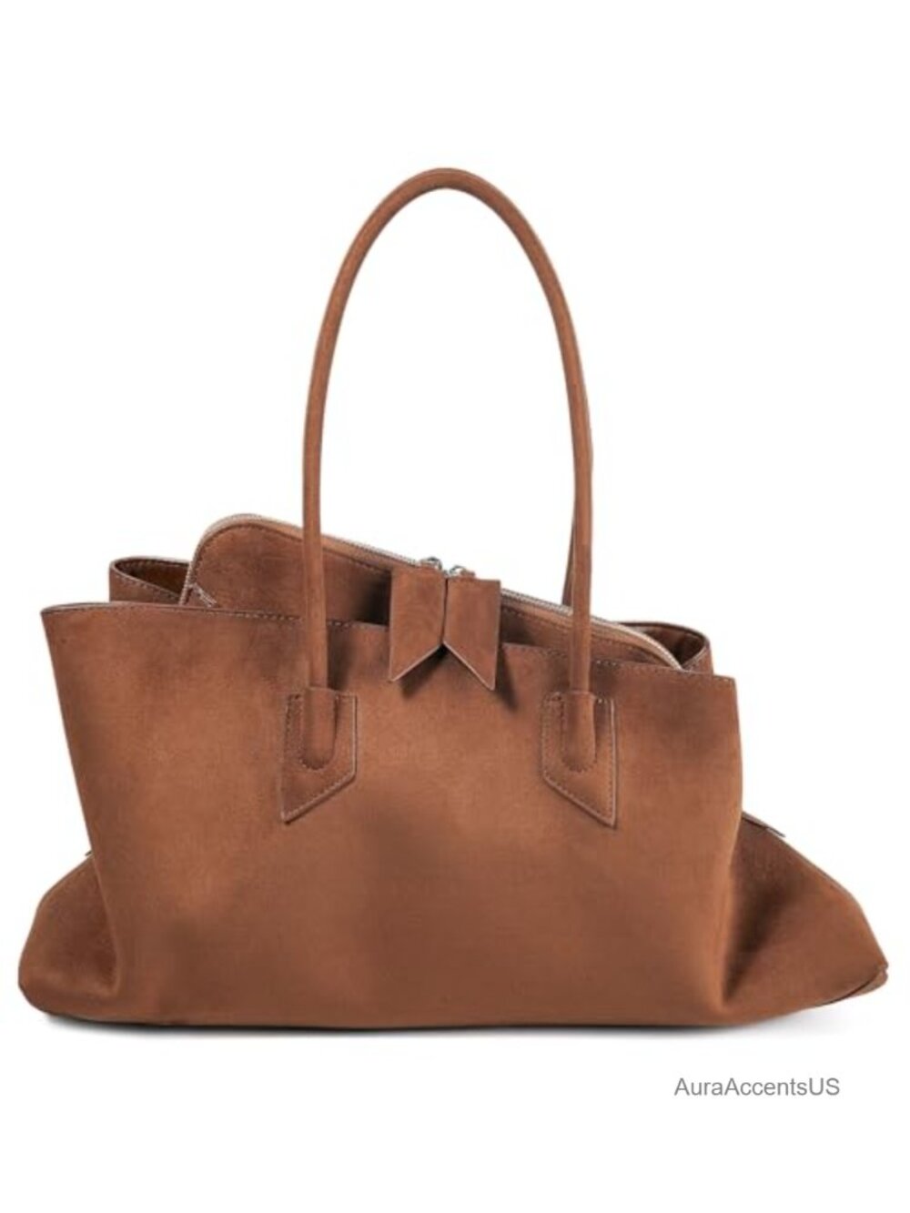 Faux Suede PU Leather Hobo Tote Shoulder Bag Retro Work Travel Purse